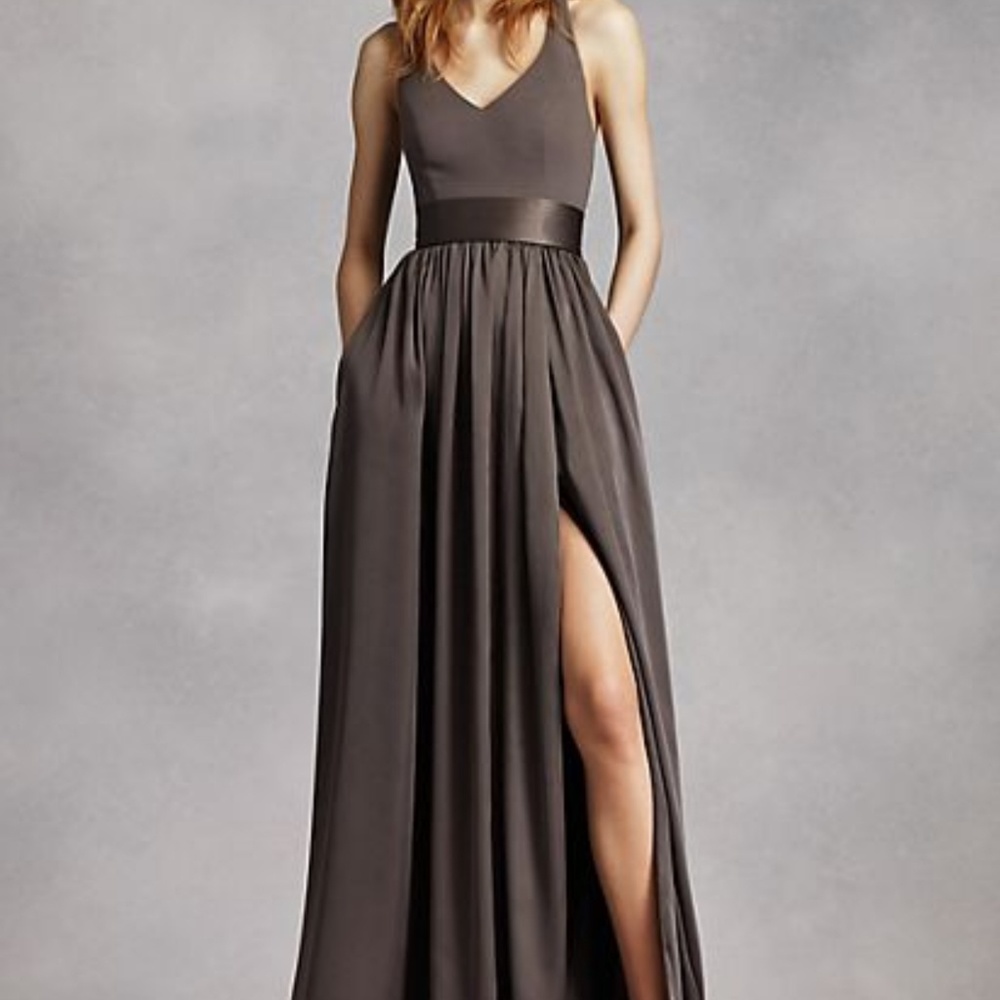 Vera Wang Halter Dress with sash - Picture 1 of 3